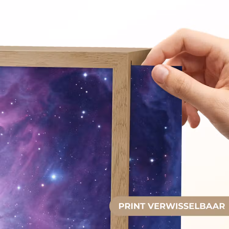 Ruimte - Sterren - Kleurrijk Light Box met batterij (Wandlamp) middel -USP_websiteprintNL