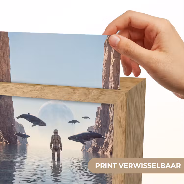 Lightbox - Wandlamp - Ruimtevaarder - Walvis - Fantasie - Ruimtevaarder - Walvis - Fantasie Light Box met kabel (Wandlamp) klein