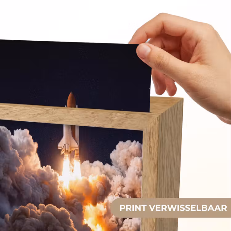 Lightbox - Wandlamp - Ruimtevaartuig - Lancering - Sterren - Ruimtevaartuig - Lancering - Sterren Light Box met kabel (Wandlamp) klein