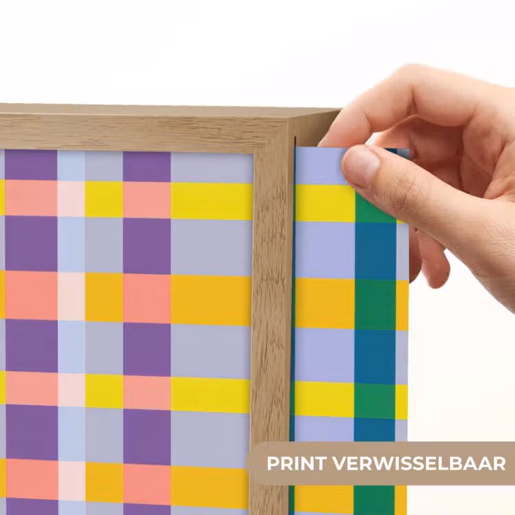 Ruit - Patroon - Kleurrijk Light Box met batterij (Wandlamp) middel 907 -USP_websiteprintNL