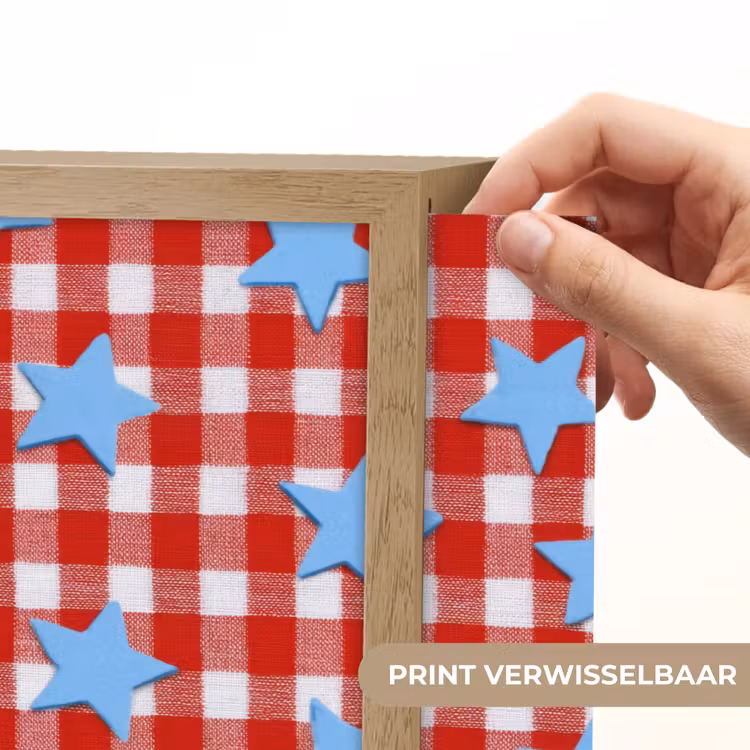 Ruit - Sterren - Rood Light Box met batterij (Wandlamp) middel 907 -USP_websiteprintNL