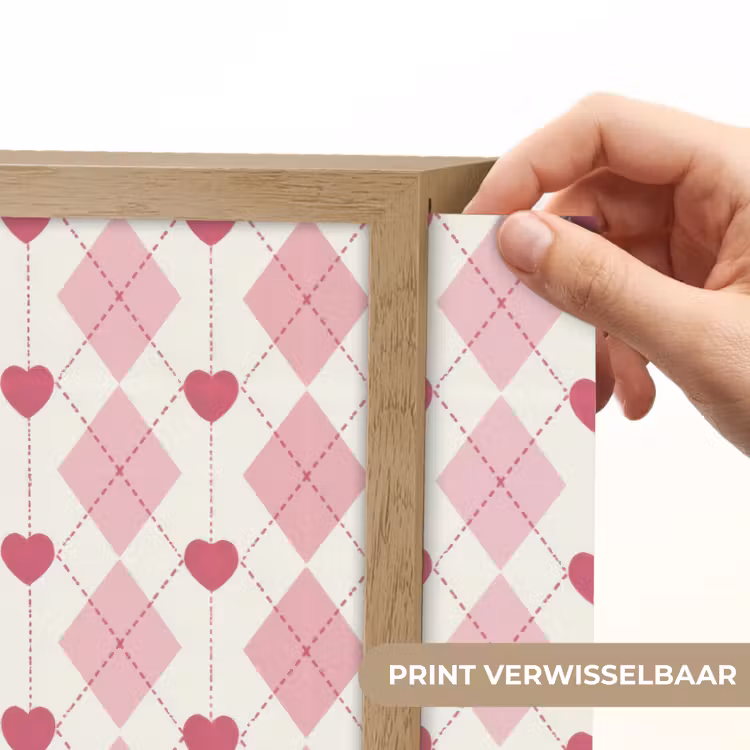 Ruiten - Klassiek - Roze - Wit Light Box met batterij (Wandlamp) middel 907 -USP_websiteprintNL