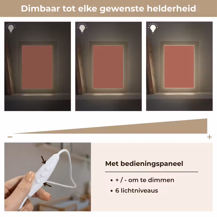 Rustic - Terracotta - Oranje Light Box met kabel (Wandlamp) klein 929 -USP_dimbaarNL