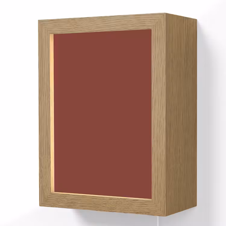 Rustic - Terracotta - Rood Light Box met kabel (Wandlamp) klein 929 -3d