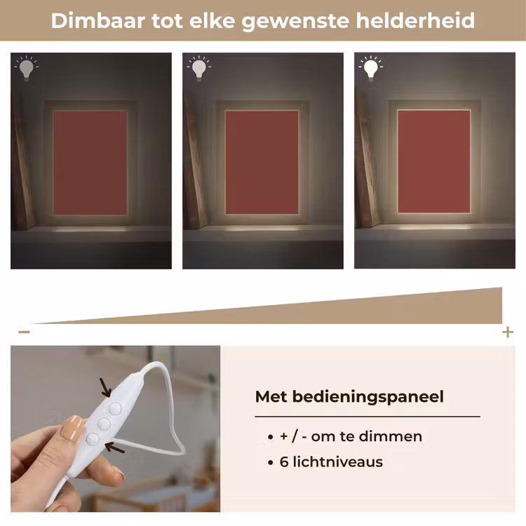 Rustic - Terracotta - Rood Light Box met kabel (Wandlamp) klein 929 -USP_dimbaarNL
