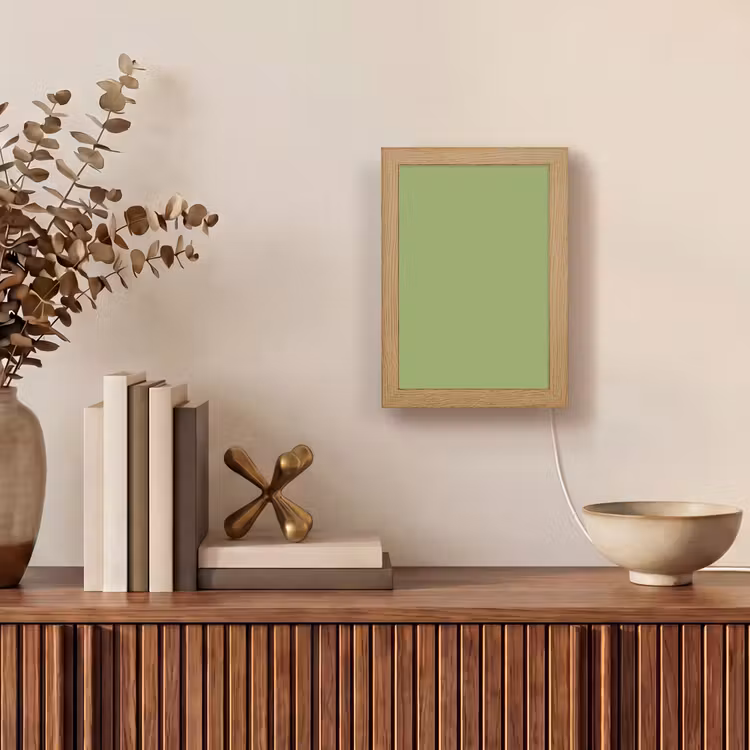 Sage - Green - Groen Light Box met kabel (Wandlamp) klein 929 -sfeer2