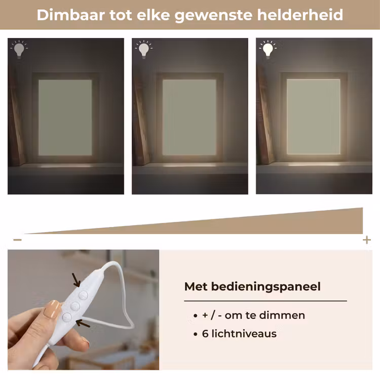 Sage - Mist - Groen Light Box met kabel (Wandlamp) klein 929 -USP_dimbaarNL