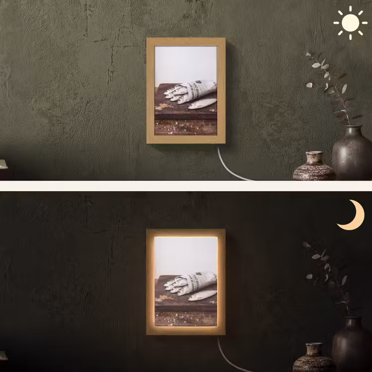 Lightbox - Wandlamp - Sardientje - krant - snijplank - Sardientje - krant - snijplank Light Box met kabel (Wandlamp) klein