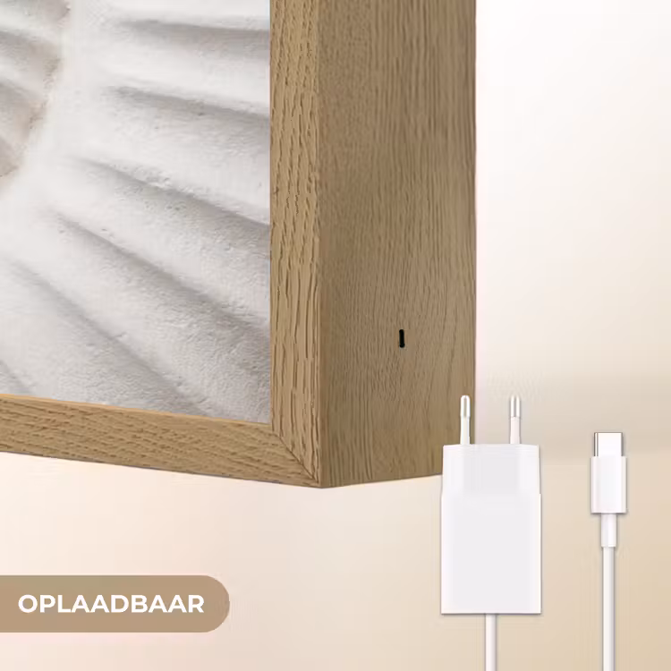 Schelp - Spiraal - Wit Light Box met batterij (Wandlamp) middel -USP_websiteoplaadbaarNL