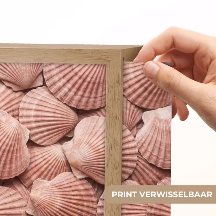 Schelpen - Patroon - Roze Light Box met batterij (Wandlamp) middel -USP_websiteprintNL