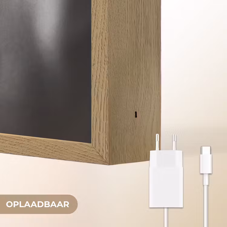 Schouder - Zijde - Rug - Zwart - Wit - Elegant Light Box met batterij (Wandlamp) middel -USP_websiteoplaadbaarNL