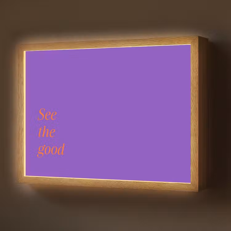 See the good - Oranje - Paars Light Box met batterij (Wandlamp) middel -z3d_website