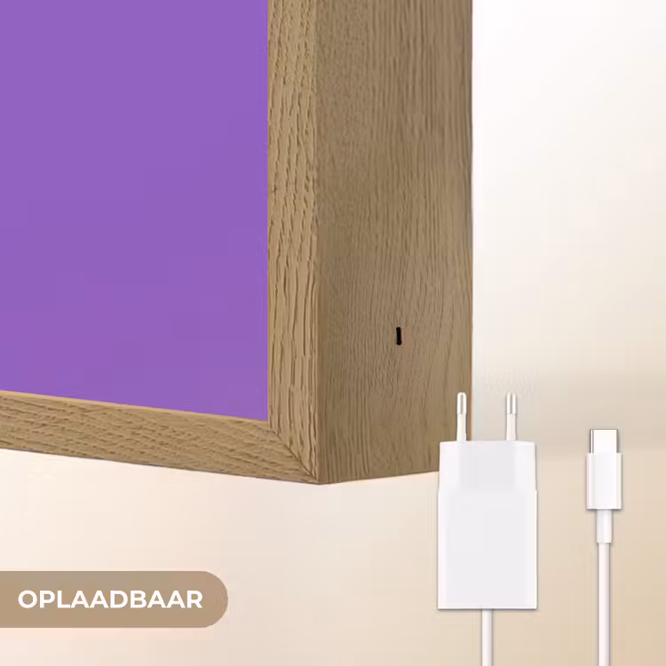 See the good - Oranje - Paars Light Box met batterij (Wandlamp) middel -USP_websiteoplaadbaarNL