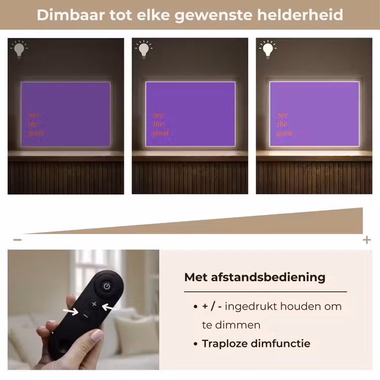 See the good - Oranje - Paars Light Box met batterij (Wandlamp) middel -USP_dimbaarNL