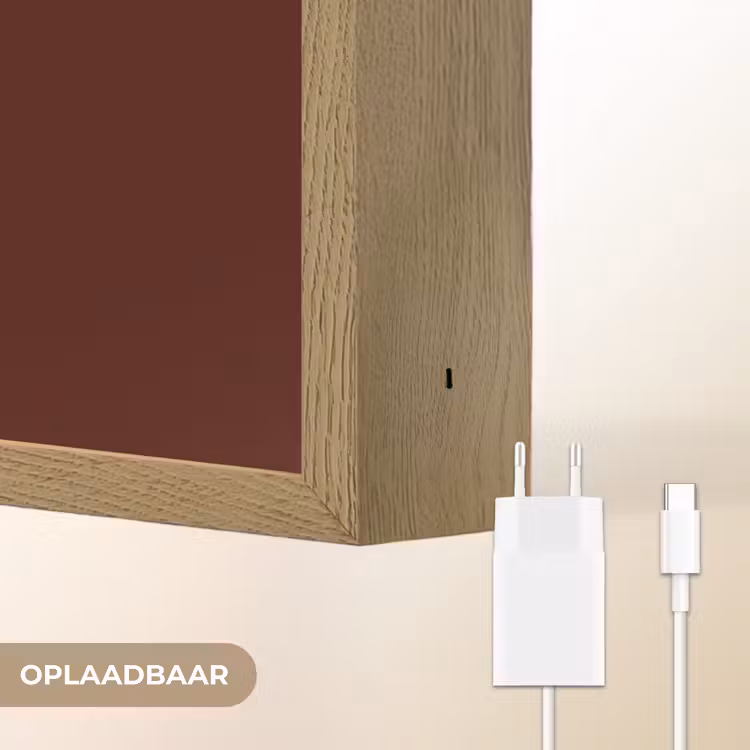 She plans she glows she achieves - Rood - Cursief Light Box met batterij (Wandlamp) middel -USP_websiteoplaadbaarNL