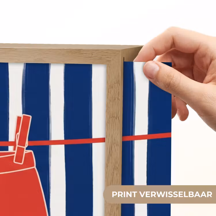 Shorts - Waslijn - Zomer - Illustratie - Rood Light Box met batterij (Wandlamp) middel -USP_websiteprintNL