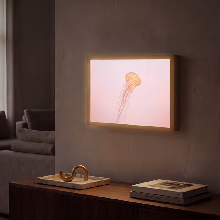 Sierlijk - Kwal - Roze Light Box met batterij (Wandlamp) middel -sfeer1