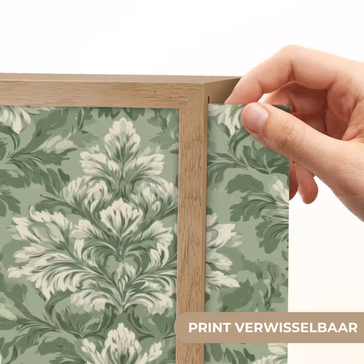 Sierlijk - Lichtgroen - Planten - Patroon - Getailleerd Light Box met batterij (Wandlamp) middel 907 -USP_websiteprintNL