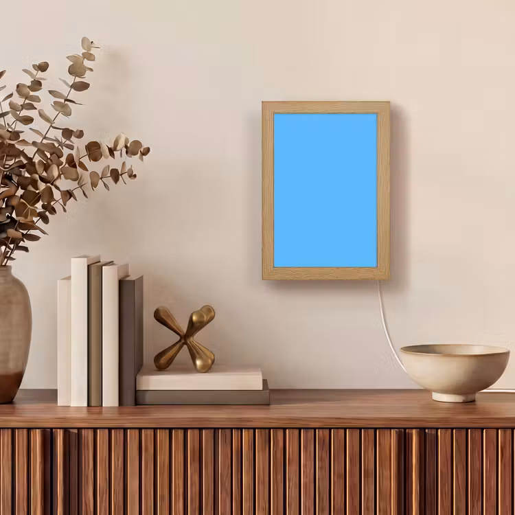 Sky - Blue - Blauw Light Box met kabel (Wandlamp) klein 929 -sfeer2