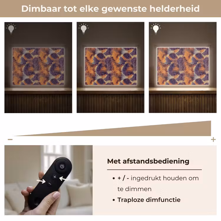 Slang - Schubben - Kleurrijk Light Box met batterij (Wandlamp) middel 907 -USP_dimbaarNL