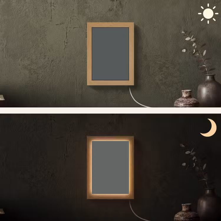 Slate - Millstone - Grijs Light Box met kabel (Wandlamp) klein 929 -sfeer3