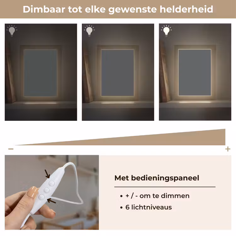 Slate - Millstone - Grijs Light Box met kabel (Wandlamp) klein 929 -USP_dimbaarNL