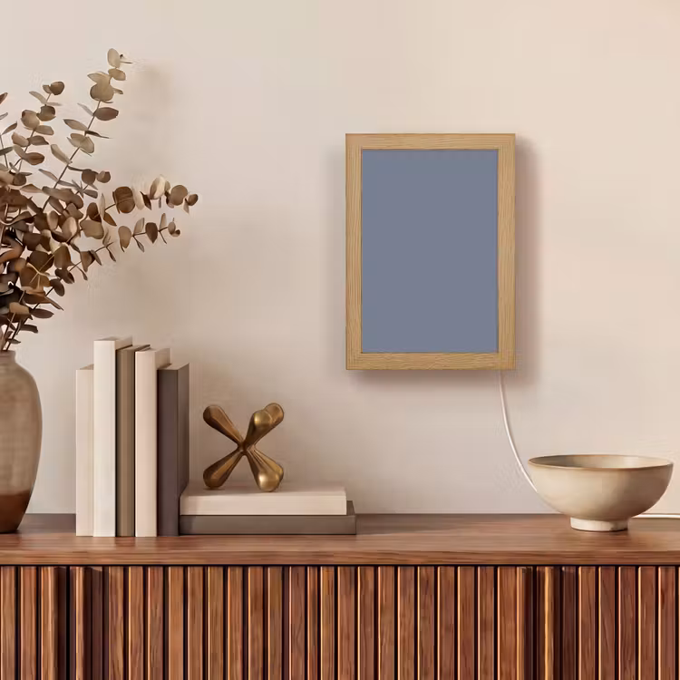 Slate - Whisper - Blauw Light Box met kabel (Wandlamp) klein 929 -sfeer2