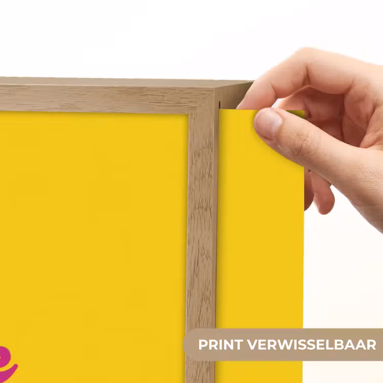 Smile - Geel - Roze Light Box met batterij (Wandlamp) middel -USP_websiteprintNL