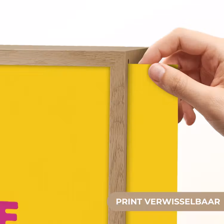Smile - Roze - Geel Light Box met batterij (Wandlamp) middel -USP_websiteprintNL