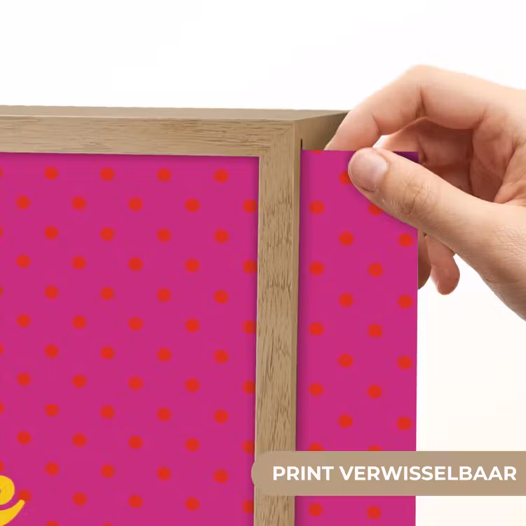 Smile - Stippen - Roze Light Box met batterij (Wandlamp) middel -USP_websiteprintNL