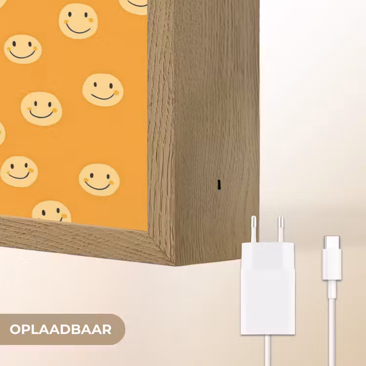 Smileys - Retro - Heel Light Box met batterij (Wandlamp) middel 907 -USP_websiteoplaadbaarNL