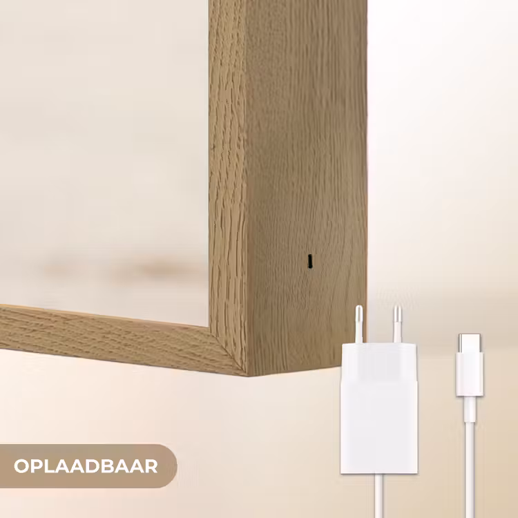 Sneeuwuil - Paal - Winter - Portret - Majestueus Light Box met batterij (Wandlamp) middel -USP_websiteoplaadbaarNL