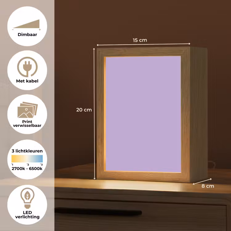 Soft - Lavender - Paars Light Box met kabel (Wandlamp) klein 929 -USP_websiteoverzichtNL