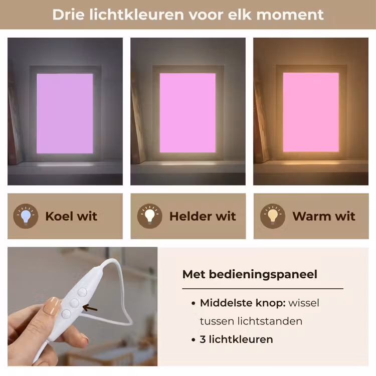 Soft - Lavender - Roze Light Box met kabel (Wandlamp) klein 929 -USP_lichtkleurNL