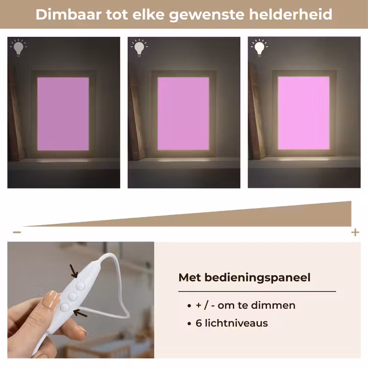 Soft - Lavender - Roze Light Box met kabel (Wandlamp) klein 929 -USP_dimbaarNL