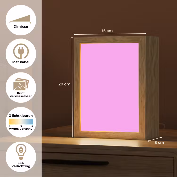 Soft - Lavender - Roze Light Box met kabel (Wandlamp) klein 929 -USP_websiteoverzichtNL