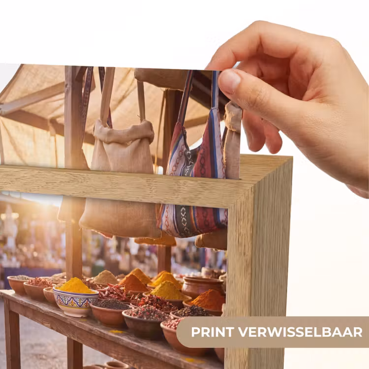 Lightbox - Wandlamp - Specerijen - Markt - Kleurrijk - Specerijen - Markt - Kleurrijk Light Box met kabel (Wandlamp) klein