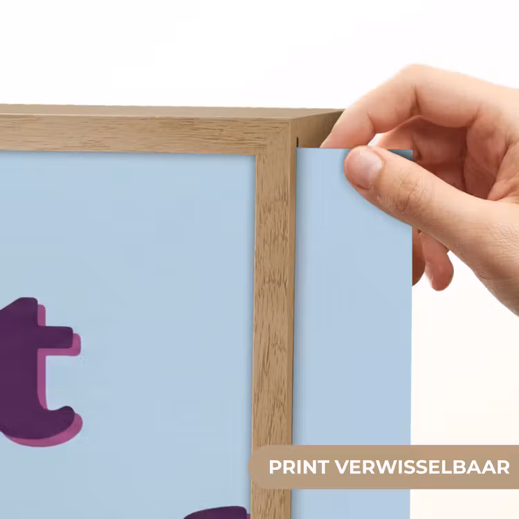 Speels - Boodschap - Blauw Light Box met batterij (Wandlamp) middel -USP_websiteprintNL