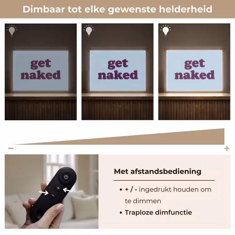 Speels - Boodschap - Blauw Light Box met batterij (Wandlamp) middel -USP_dimbaarNL