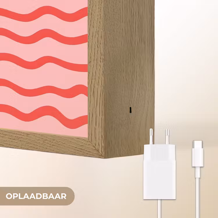 Speels - Patroon - Rood Light Box met batterij (Wandlamp) middel 907 -USP_websiteoplaadbaarNL