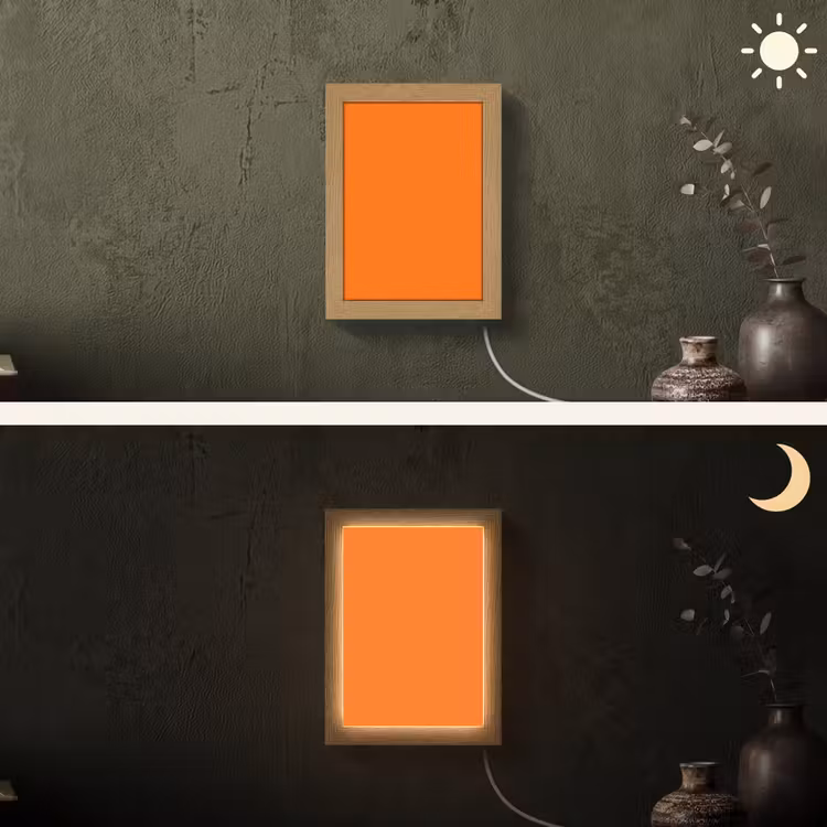 Spiced - Pumpkin - Oranje Light Box met kabel (Wandlamp) klein 929 -sfeer3