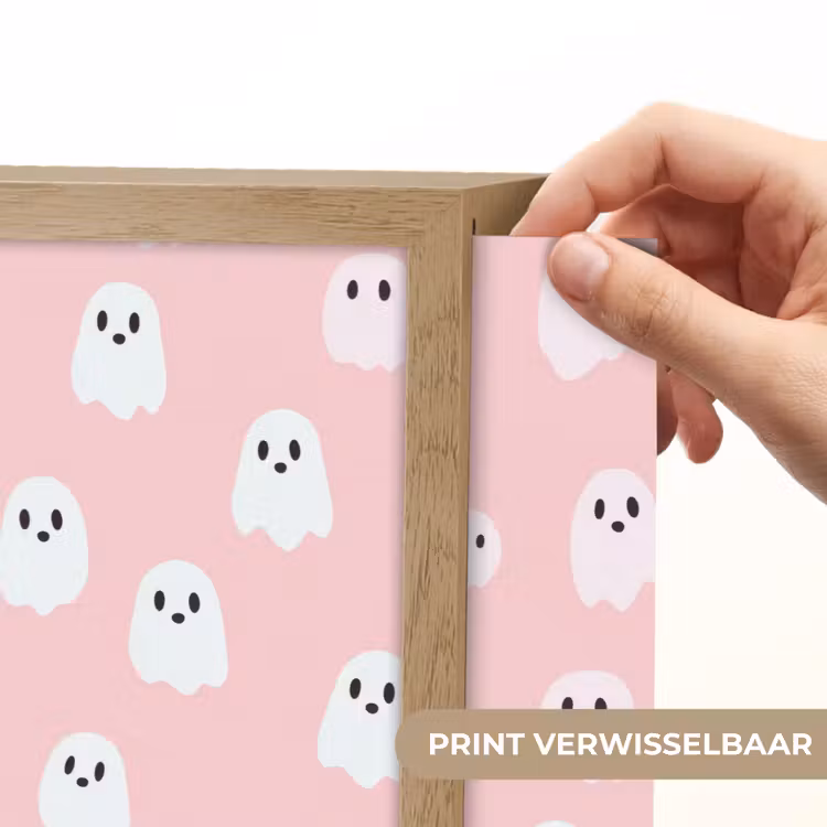 Spookjes - Patroon - Roze Light Box met batterij (Wandlamp) middel 907 -USP_websiteprintNL