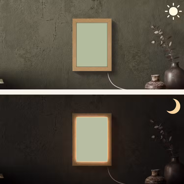 Spring - Sprint - Groen Light Box met kabel (Wandlamp) klein 929 -sfeer3