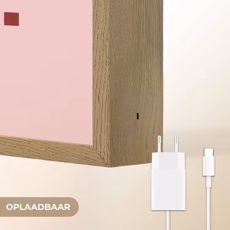 Statement - Krachtig - Roze Light Box met batterij (Wandlamp) middel -USP_websiteoplaadbaarNL