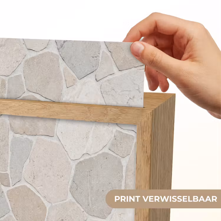 Steen - Patroon - Textuur - Beige Light Box met kabel (Wandlamp) klein -USP_websiteprintNL