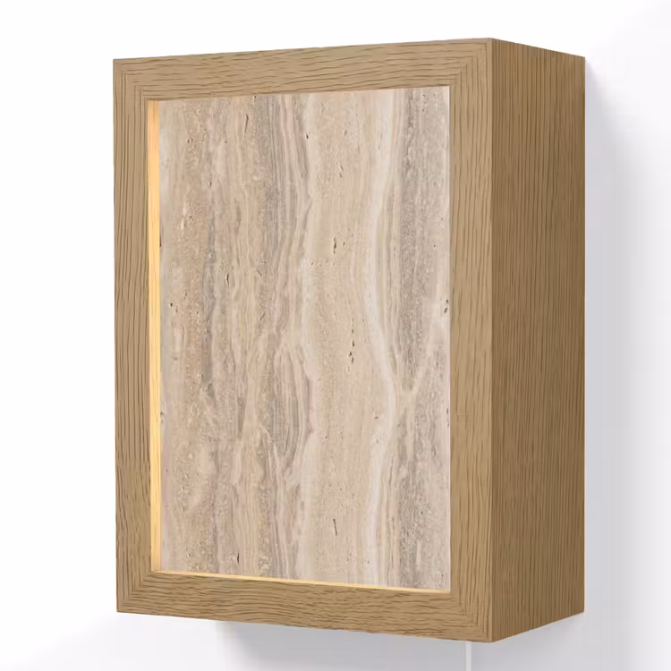 Steen - Patroon - Textuur - Natuurlijk - Beige Light Box met kabel (Wandlamp) klein -3d
