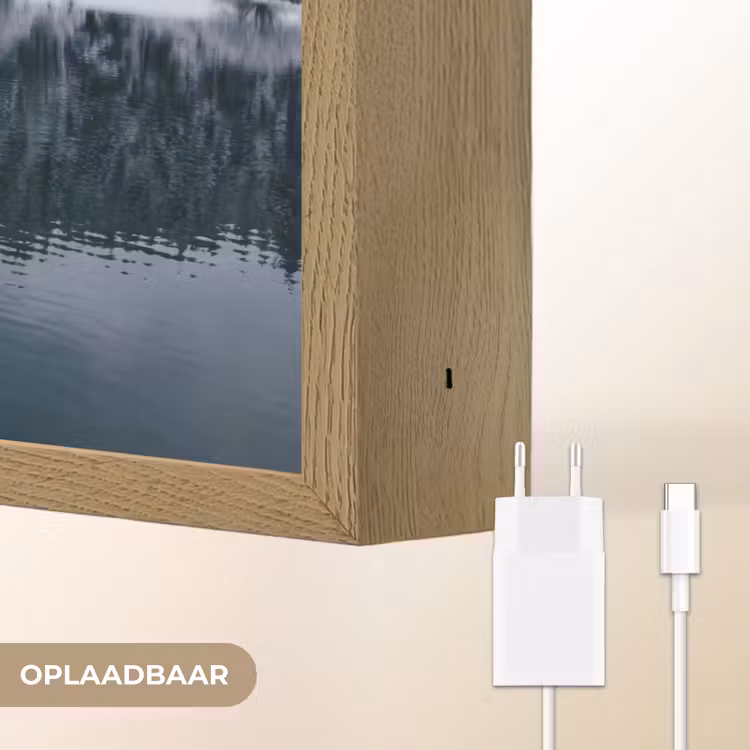 Steiger - Meer - Sneeuw - Bergen - Rustgevend Light Box met batterij (Wandlamp) middel -USP_websiteoplaadbaarNL