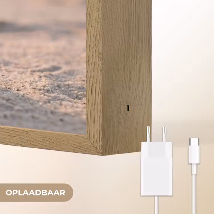 Stenen - Zand - Roze Light Box met batterij (Wandlamp) middel -USP_websiteoplaadbaarNL