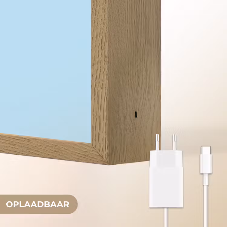 Ster - Today is a good day - Blauw Light Box met batterij (Wandlamp) middel -USP_websiteoplaadbaarNL