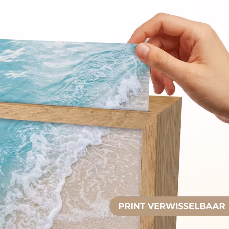 Strand - Zee - Golf - Natuur - Blauw Light Box met kabel (Wandlamp) klein -USP_websiteprintNL